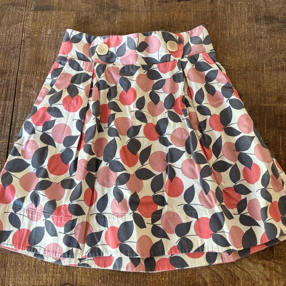 Corey Lynn Calter Pink and Black Leaf Mini Skirt. VERY SMALL SIZE 6.